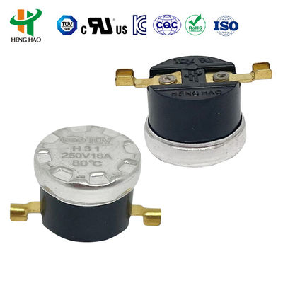 KSD301 Bimetal Thermostat Temperature Controlled Switch dengan kisaran 0-250°C 100000 Siklus dan kontak yang biasanya tertutup