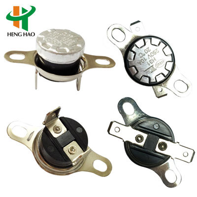Termostat Bimetal KSD301 dengan Rating 250V 16A, 100000 Siklus, dan Rentang Suhu 0~250℃