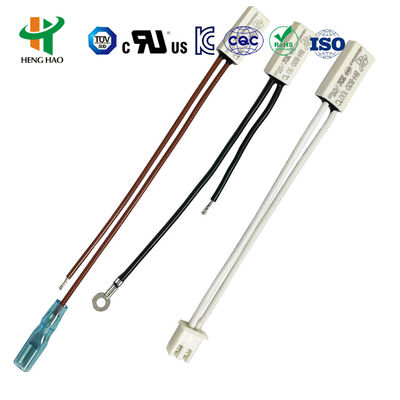 Sakelar Suhu Atur Ulang Otomatis KW9700 250V10A Termostat dengan Rentang 40~150℃ dan Ukuran 18.5*7.5*3.8mm