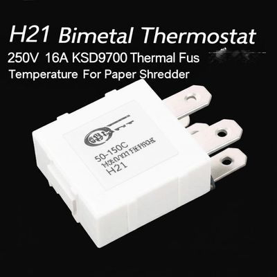 H21 Bimetal Thermostat 250V 16A 50-150C KSD9700 Fuse Termal Suhu Switch Untuk Shredder Kertas