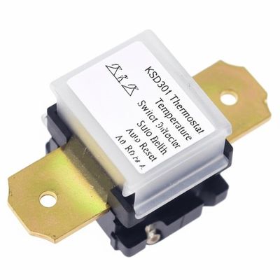 Termostat Bimetal KSD301 dengan Rumah Plastik atau Keramik dan Tutup Aluminium atau Kepala Tembaga untuk Peralatan Listrik Rumah Tangga