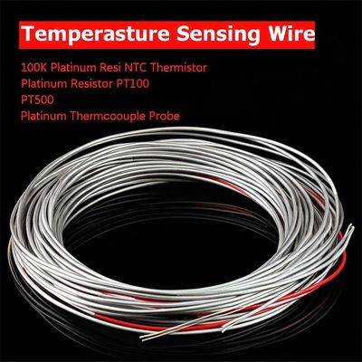 Sensor Suhu Termistor NTC Terlindung IP68 dengan Resistor Platinum 250V 16A dan R25 5K hingga 100K