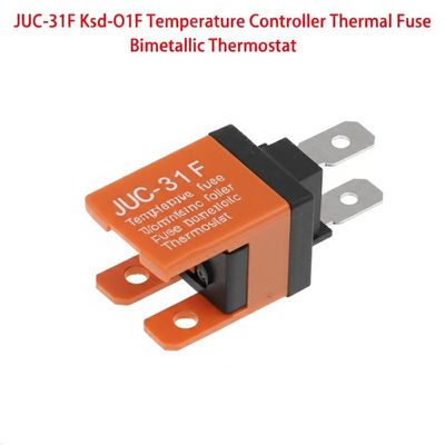 JUC-31F Ksd-O1f Pengontrol Suhu Sekring Termal dengan Rentang Suhu 0~150 Derajat Celcius Normalnya Tertutup atau Terbuka Reset Otomatis atau Manual