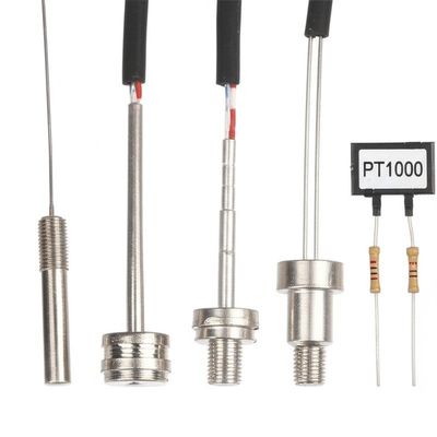 PT100 Sensor Suhu NTC Thermistor dengan Koefisien Bahan B25/50 atau B25/85 untuk suhu kerja -40°C~+250°C dan Ketepatan Kelas A (0.1)