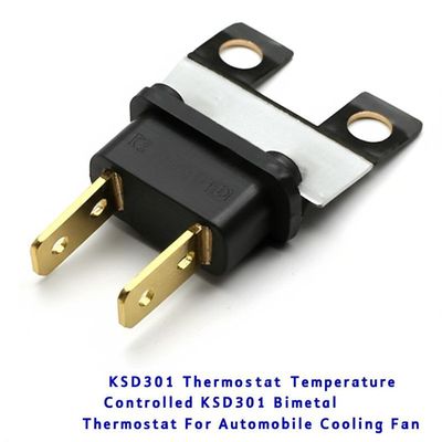 KSD301 Bimetal Thermostat dengan 100000 Siklus Biasanya Tutup atau Terbuka Pelindung Suhu untuk Kipas Pendingin Mobil