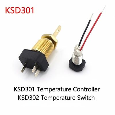 KSD301 Pengontrol suhu dengan kisaran 0-250°C Biasanya tertutup atau terbuka UL CQC TUV RoHS Certified