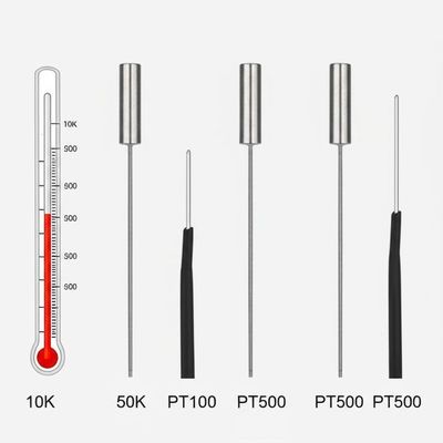 Sonde sensor suhu 10K 50K Platinum resi NTC Thermistor Platinum Resistor PT100 PT500 Platinum Thermocouple Prob