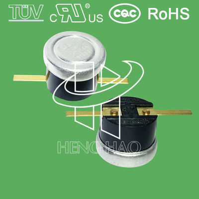16A 125V Bimetal Bent Terminal Momentary KSD301 Thermostat