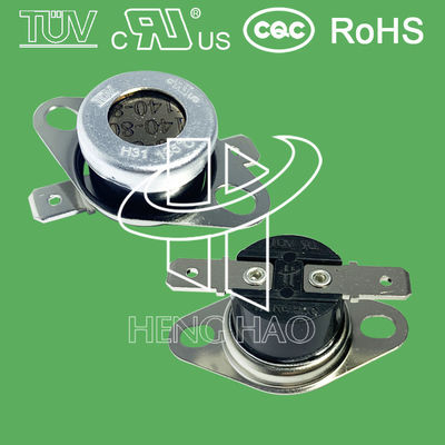 16A 125V Bimetal Bent Terminal Momentary KSD301 Thermostat