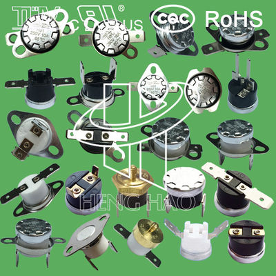 16A 125V Bimetal Bent Terminal Momentary KSD301 Thermostat