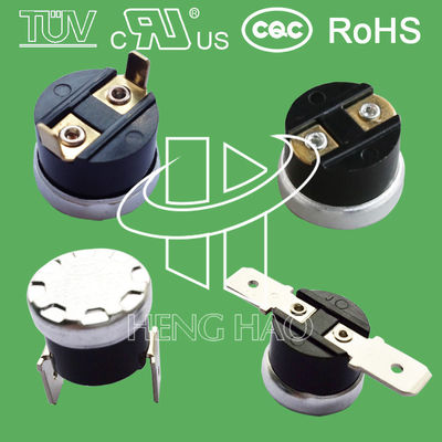 16A 125V Bimetal Bent Terminal Momentary KSD301 Thermostat