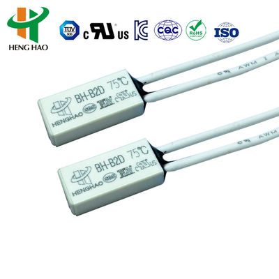 Sakelar Termal Mini Reset Otomatis dengan Suhu Operasi 30~150°C, Peringkat Tegangan 24V DC, dan 10000 Kali Umur Pakai